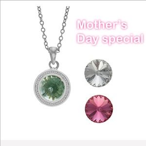 halo crystal  pendant